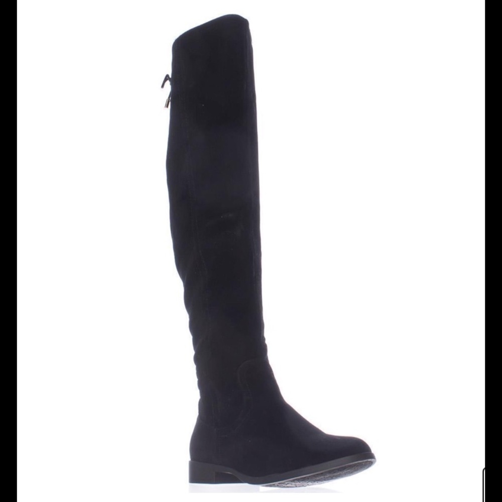 XOXO Trish Over The Knee Back Lace Boots, Black 8M